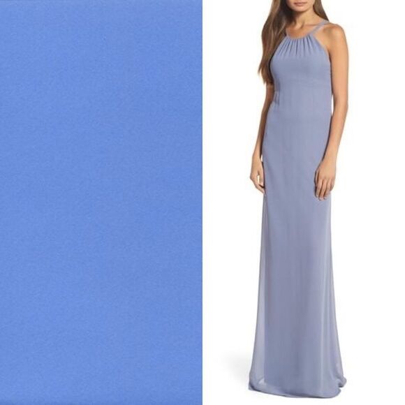 Nouvelle Amsale Blue Long Gown Dress SZ Small - Picture 1 of 8